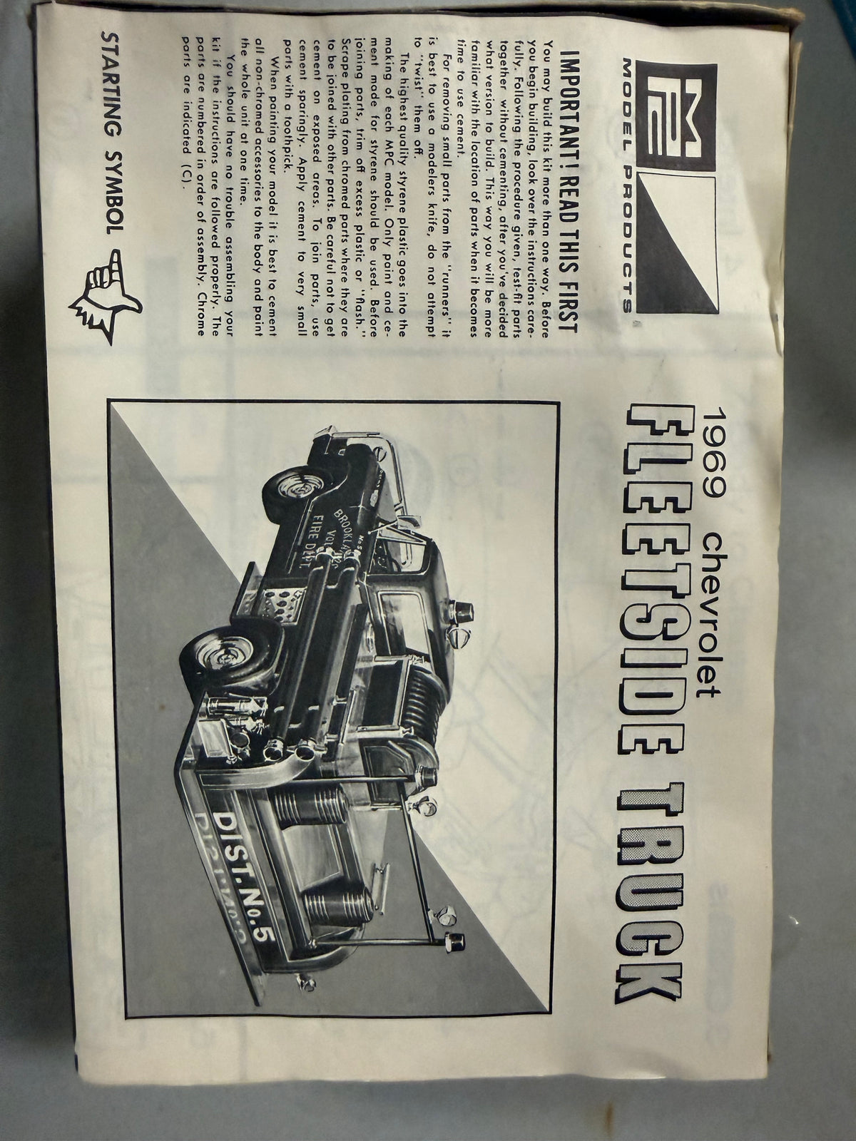 MPC 1969 Fleetside instructions