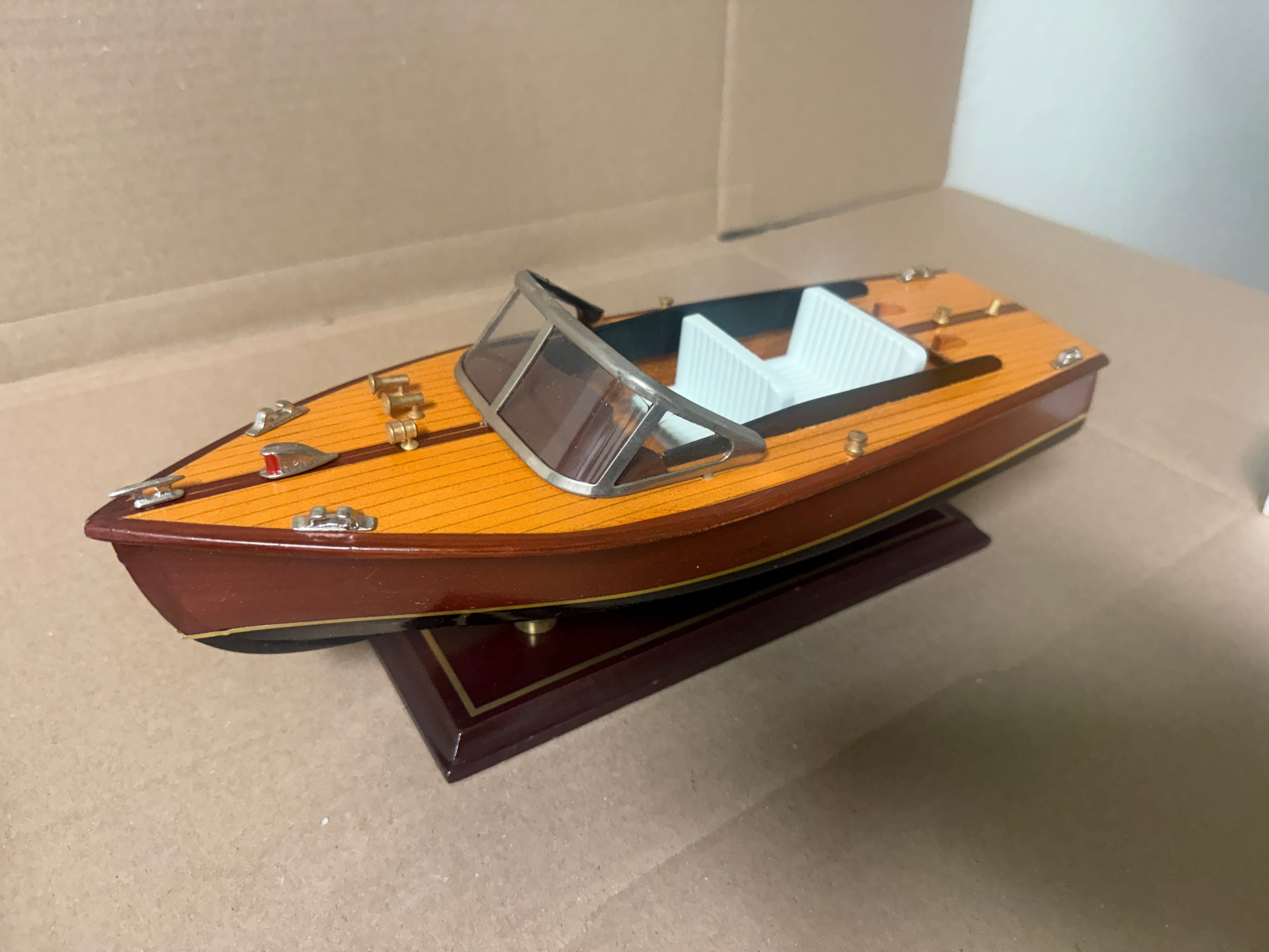 Penco wooden runabout display boat