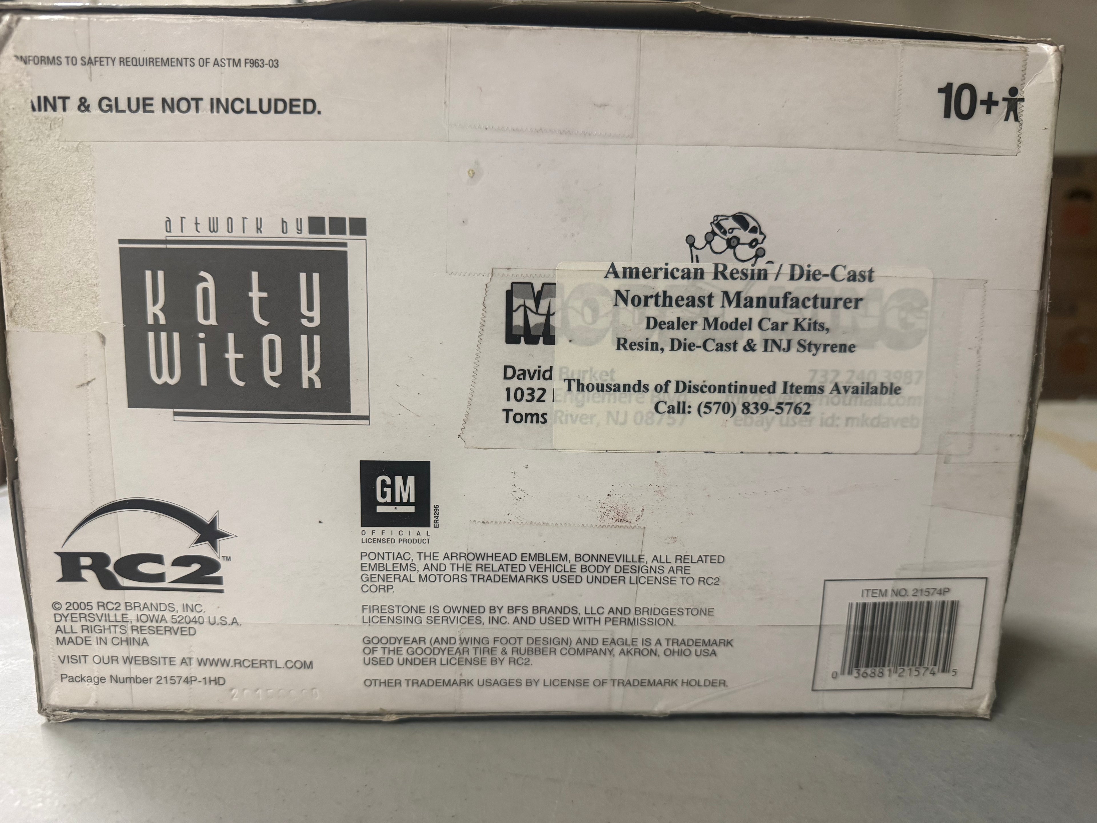 Box back with labels and copyright