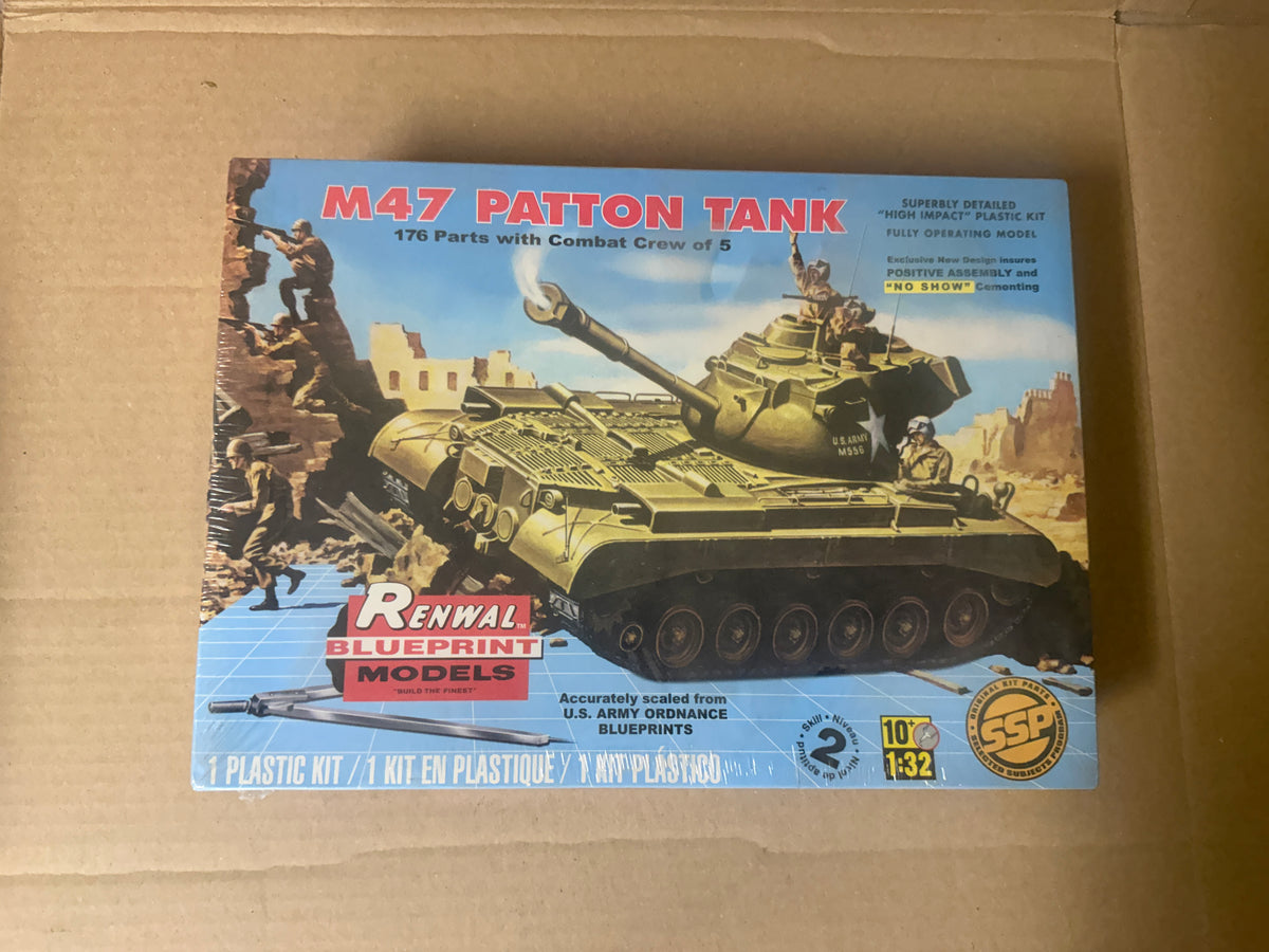 Renwal M47 Patton Tank box front